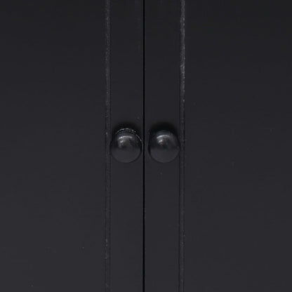 Mobiletto Nero 60x30x75 cm in Legno di Paulownia