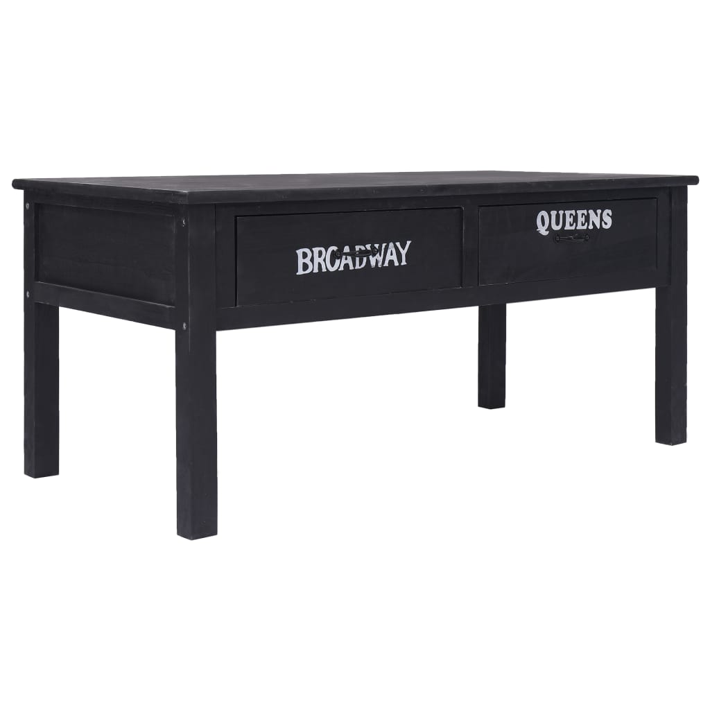 Tavolino da Salotto Nero 100x50x45 cm in Legno | homemem39