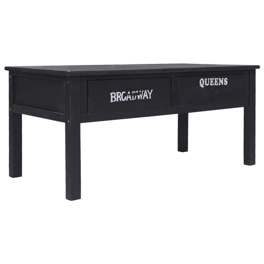 Tavolino da Salotto Nero 100x50x45 cm in Legno | homemem39
