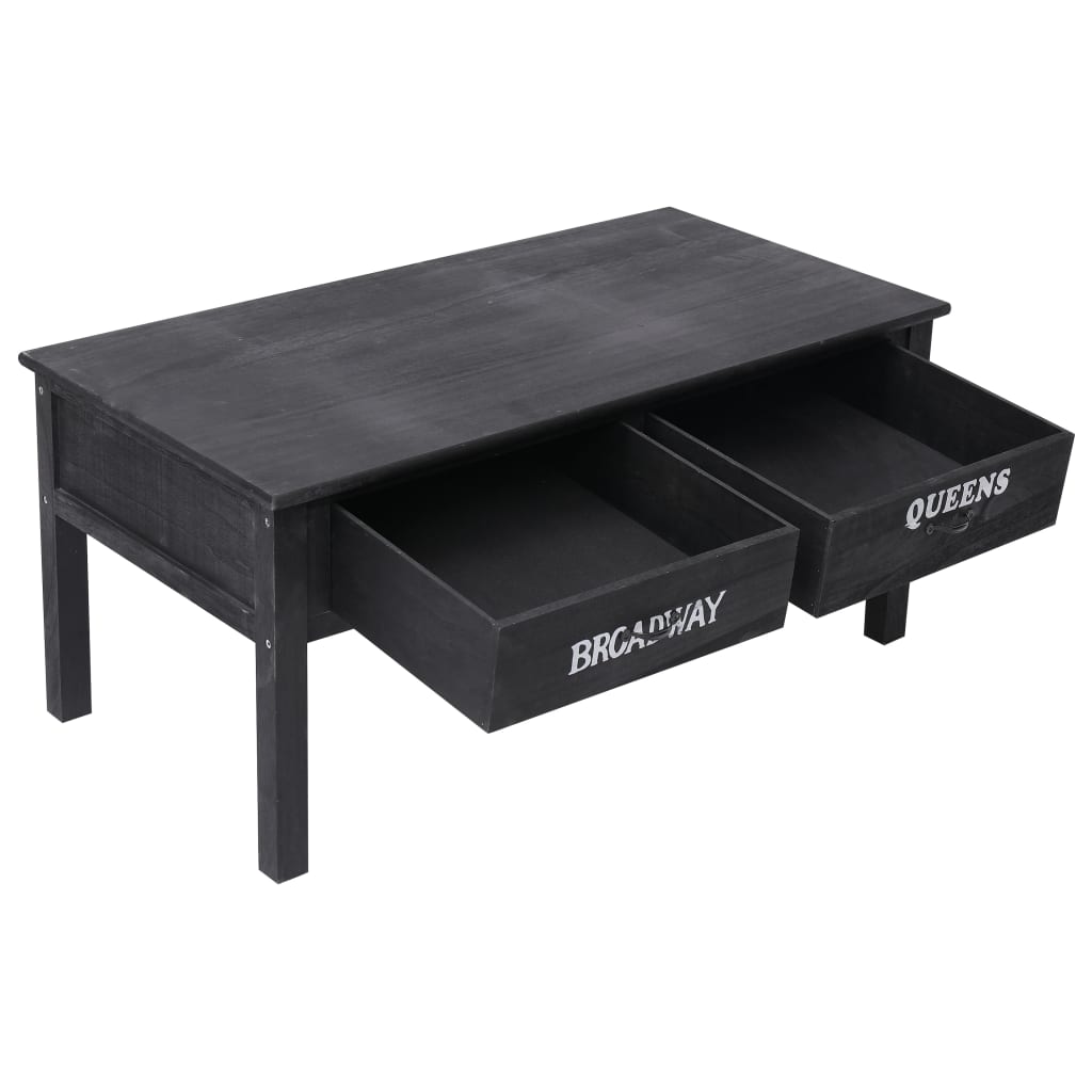 Tavolino da Salotto Nero 100x50x45 cm in Legno | homemem39