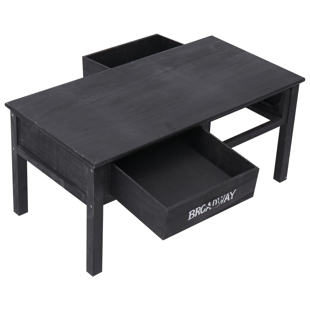 Tavolino da Salotto Nero 100x50x45 cm in Legno | homemem39