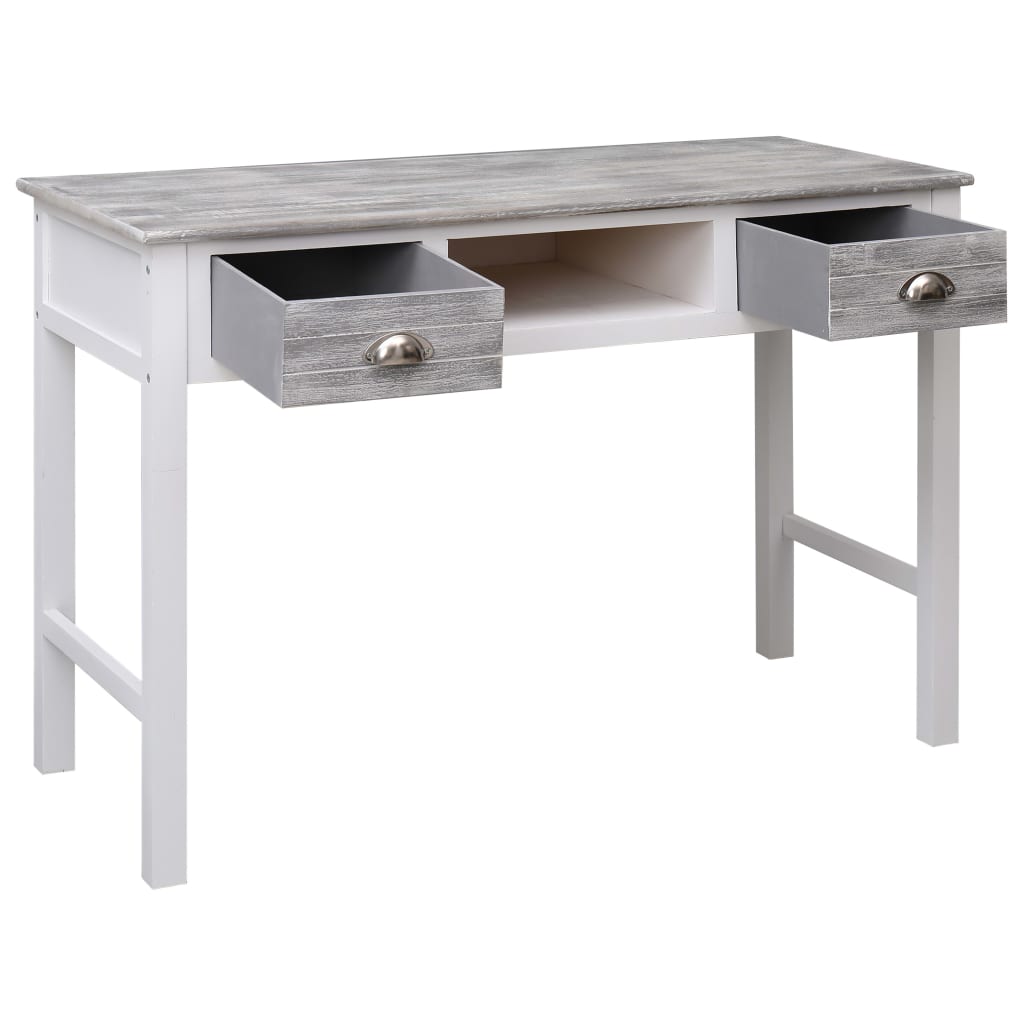 Scrivania Grigia 110x45x76 cm in Legno | homemem39