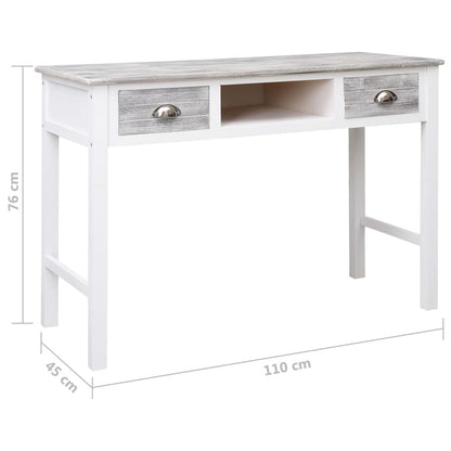 Scrivania Grigia 110x45x76 cm in Legno | homemem39