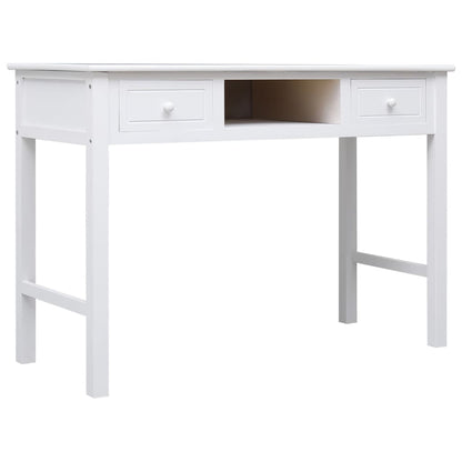 Scrivania Bianca 110x45x76 cm in Legno | homemem39