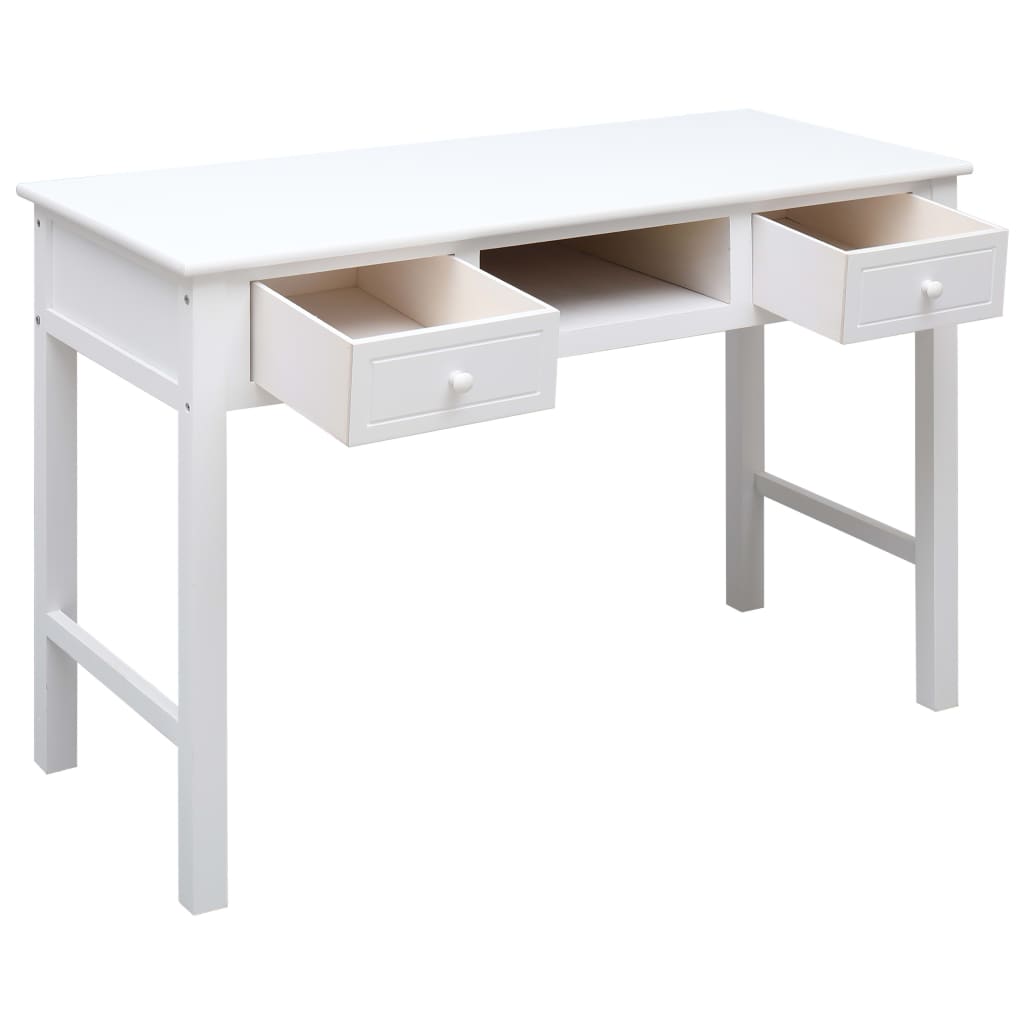 Scrivania Bianca 110x45x76 cm in Legno | homemem39