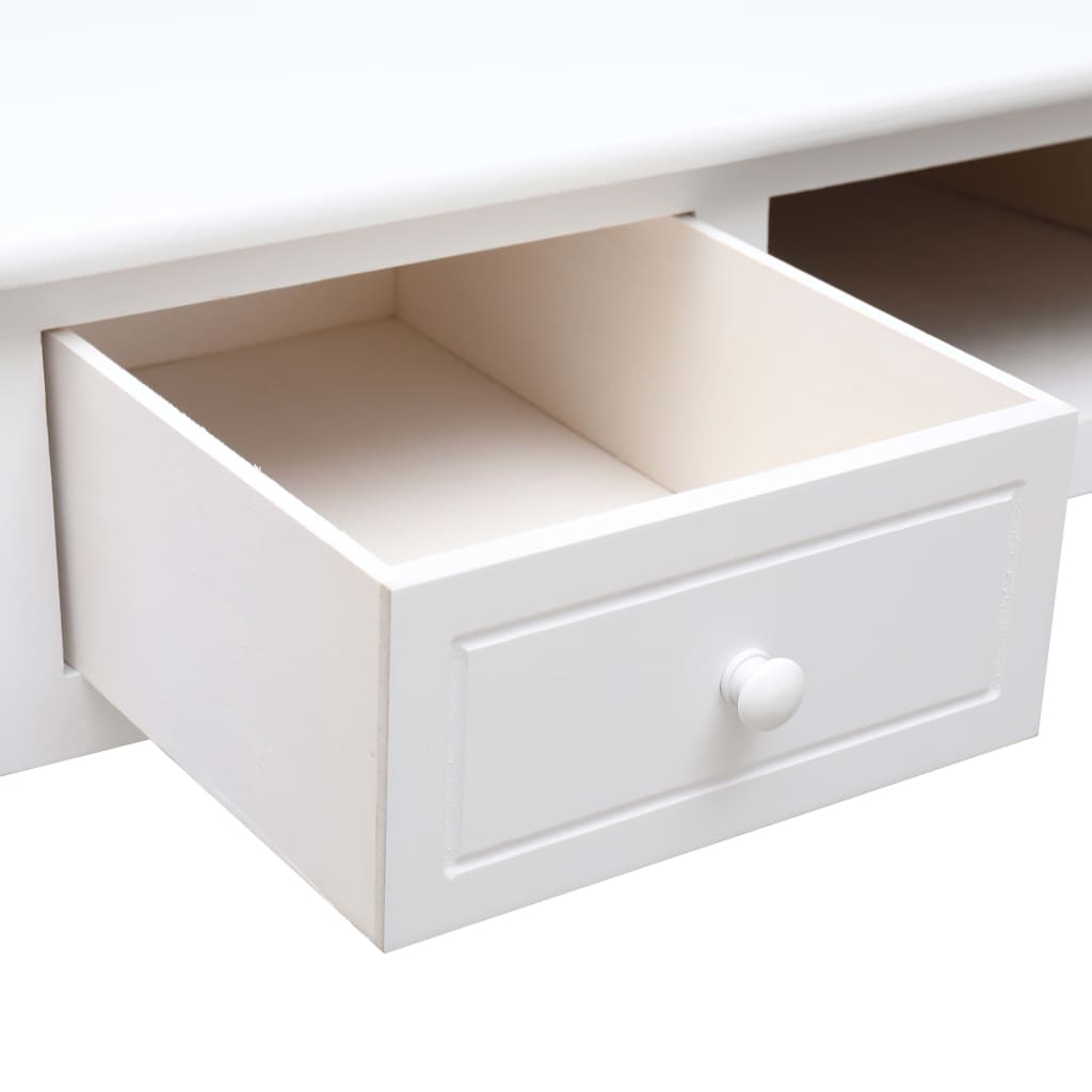 Scrivania Bianca 110x45x76 cm in Legno | homemem39