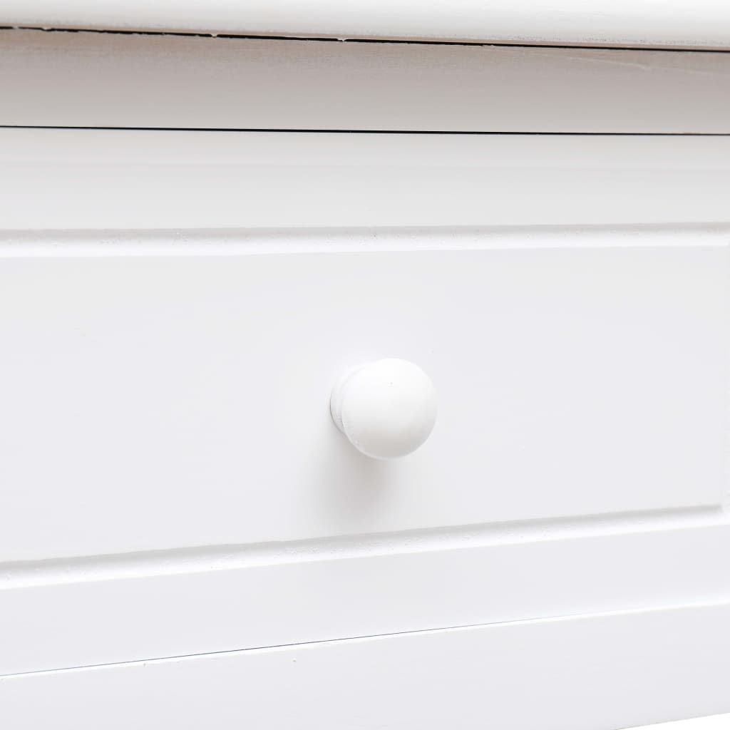 Scrivania Bianca 110x45x76 cm in Legno | homemem39