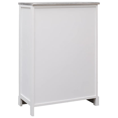 Credenza con 10 Cassetti Grigia 113x30x79 cm in Legno
