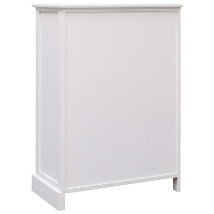 Credenza con 10 Cassetti Bianca 113x30x79 cm in Legno - homemem39