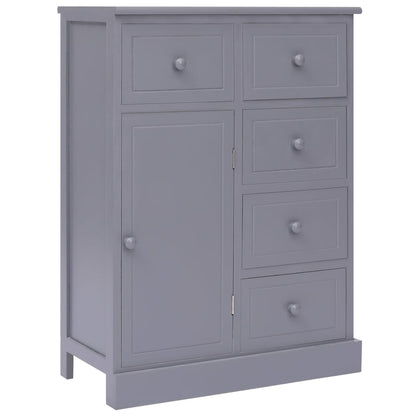 Credenza con 10 Cassetti Grigia 113x30x79 cm in Legno