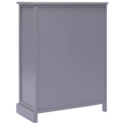 Credenza con 10 Cassetti Grigia 113x30x79 cm in Legno