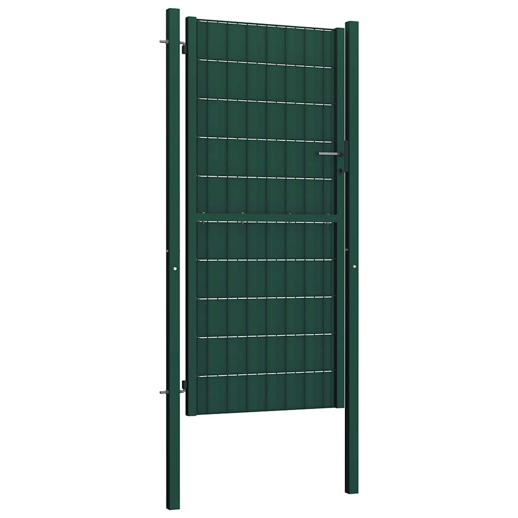 Cancello per Recinzione in PVC e Acciaio 100x164 cm Verde | homemem39