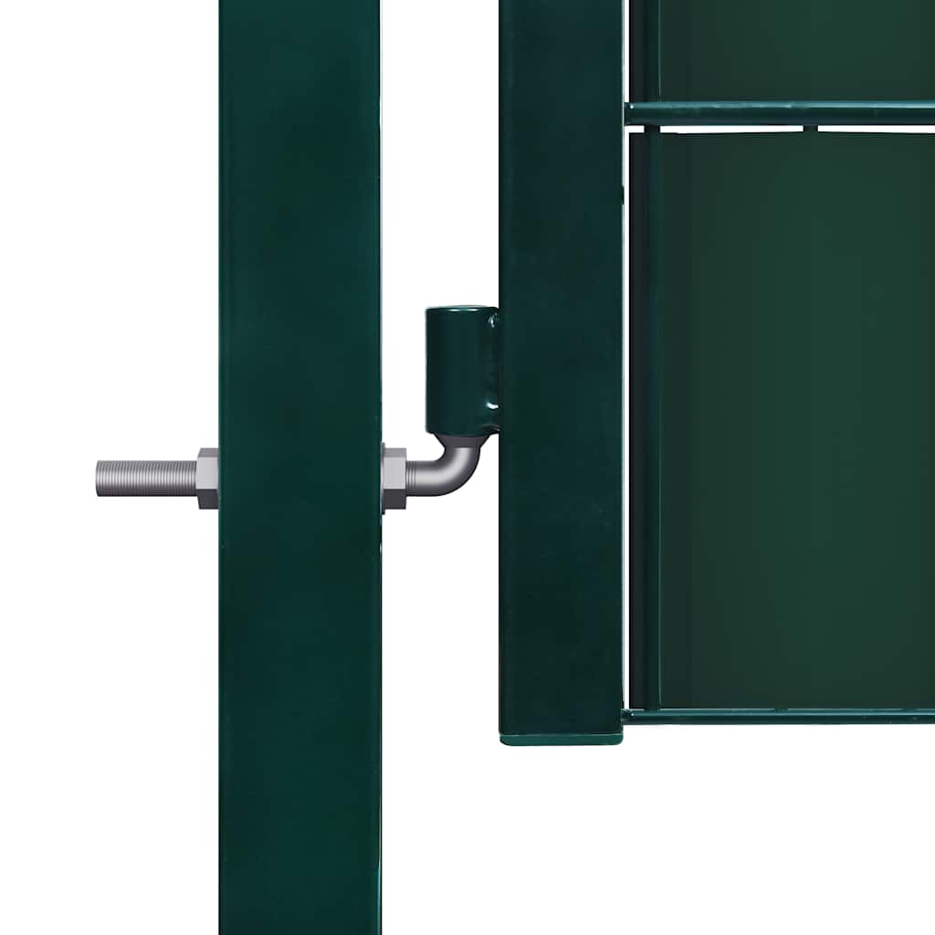 Cancello per Recinzione in PVC e Acciaio 100x204 cm Verde | homemem39