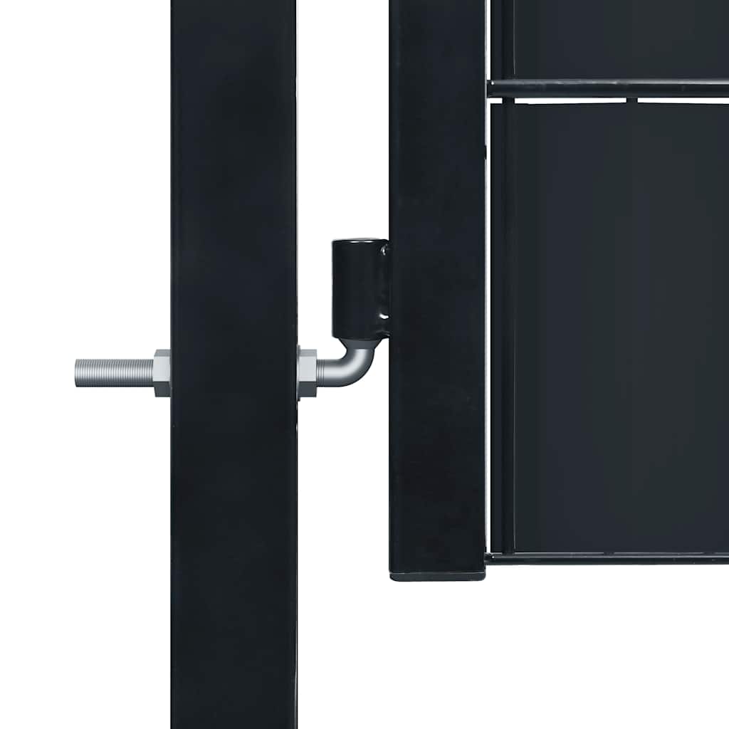 Cancello per Recinzione in PVC e Acciaio 100x124 cm Antracite | homemem39