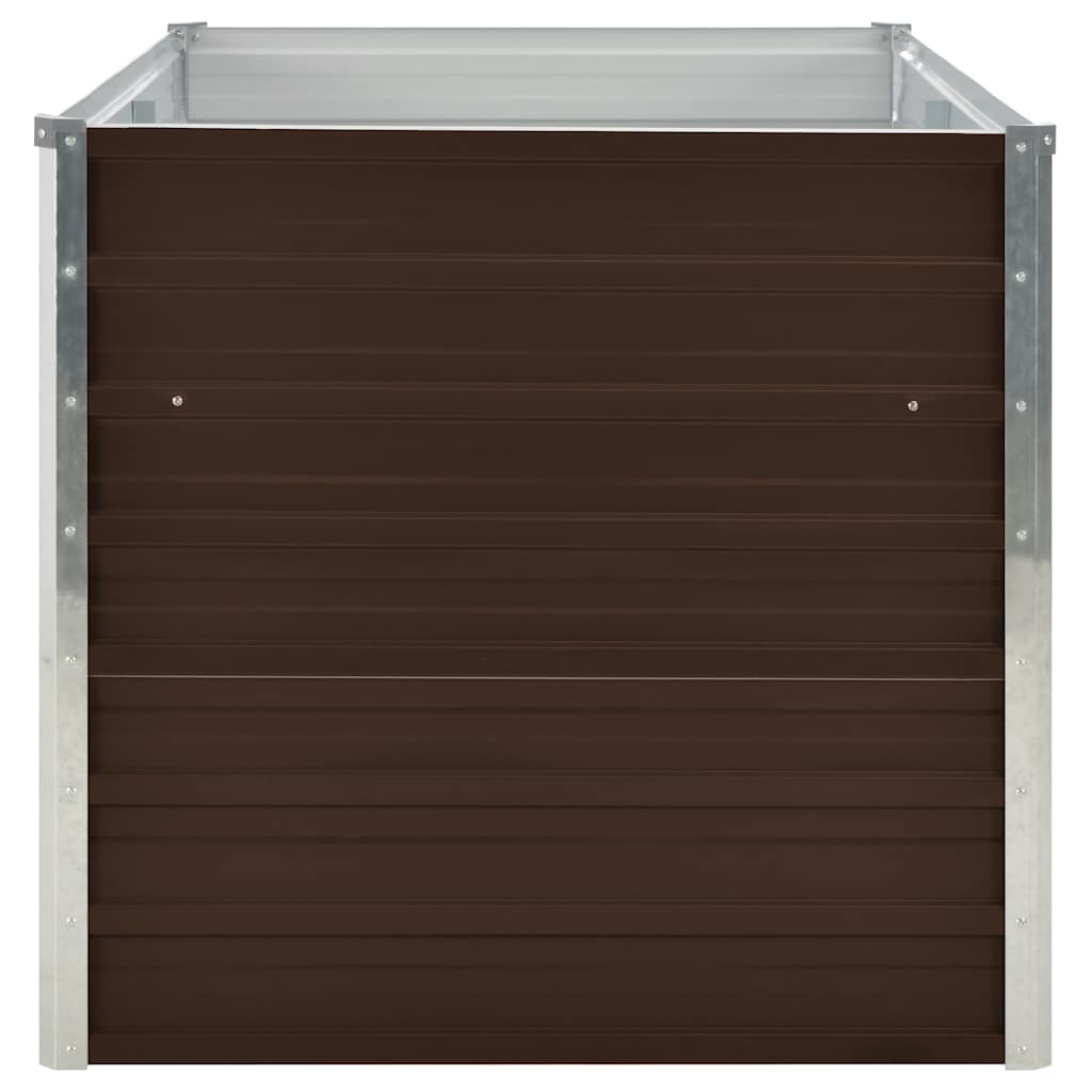 Letto di Coltura Rialzato Marrone 160x80x77cm Acciaio Zincato | homemem39