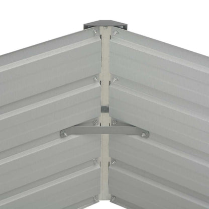 Letto di Coltura Rialzato Marrone 129x129x45cm Acciaio Zincato | homemem39