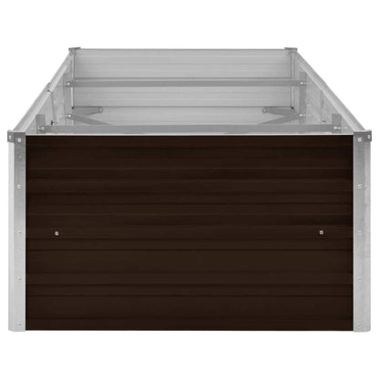 Letto Rialzato Giardino Marrone 240x80x45 cm in Acciaio Zincato - homemem39