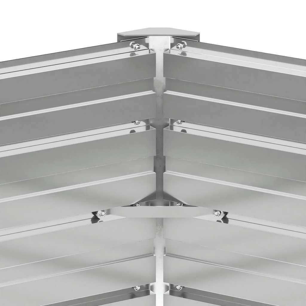 Letto Rialzato Giardino Marrone 129x129x77cm in Acciaio Zincato - homemem39