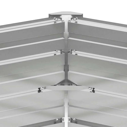 Letto Rialzato Giardino Marrone 129x129x77cm in Acciaio Zincato - homemem39