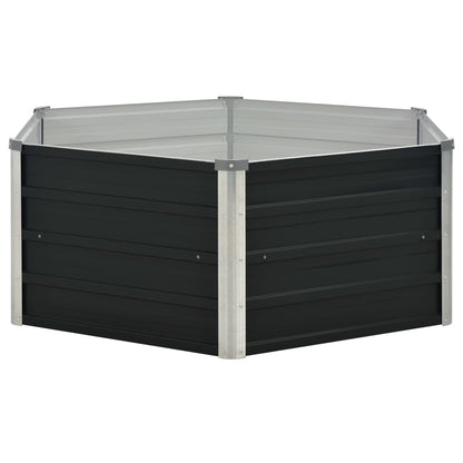 Fioriera Antracite 129x129x45 cm in Acciaio Zincato | homemem39