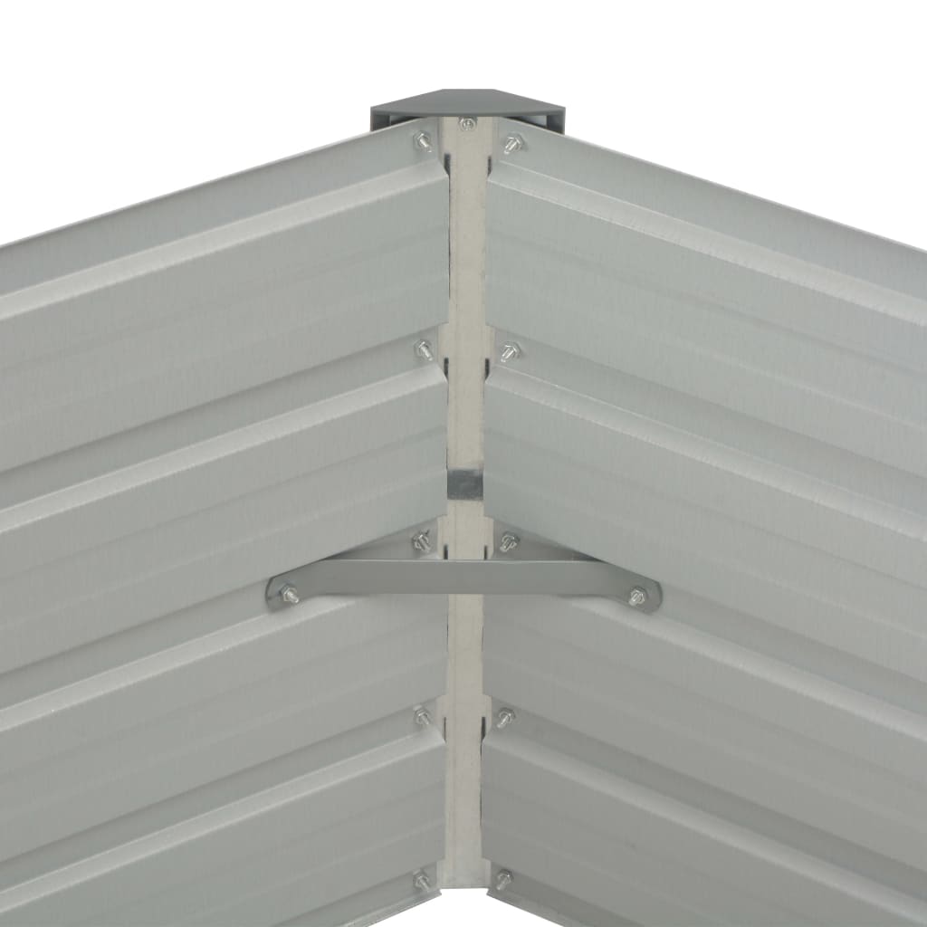 Fioriera Antracite 129x129x45 cm in Acciaio Zincato | homemem39