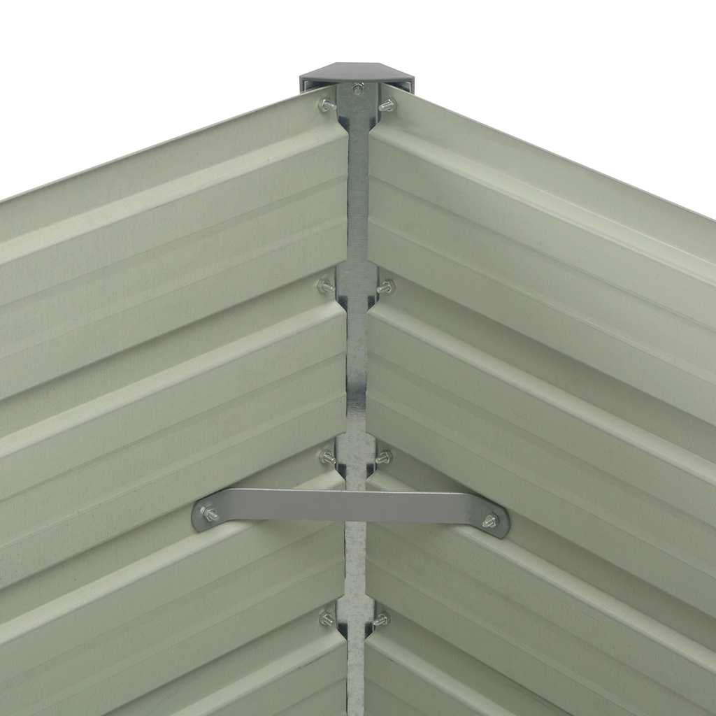 Fioriera Rialzata Antracite 100x100x77 cm in Acciaio Zincato - homemem39