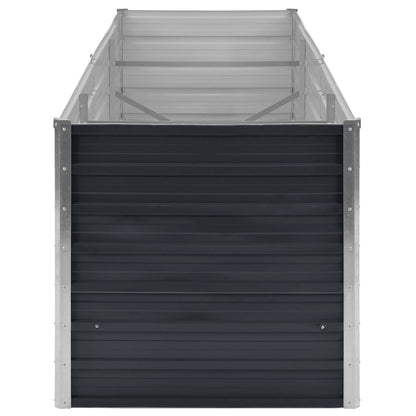 Fioriera per Giardino Antracite 240x80x77 cm in Acciaio Zincato | homemem39