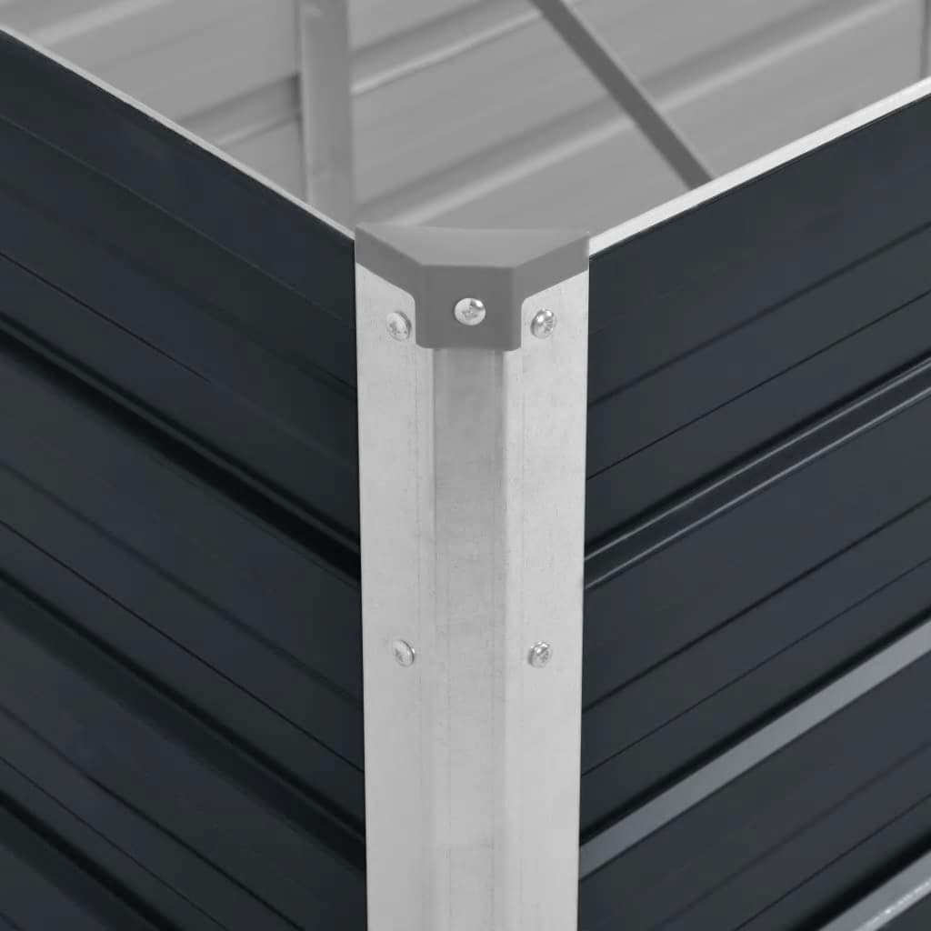 Fioriera per Giardino Antracite 100x40x77 cm in Acciaio Zincato | homemem39