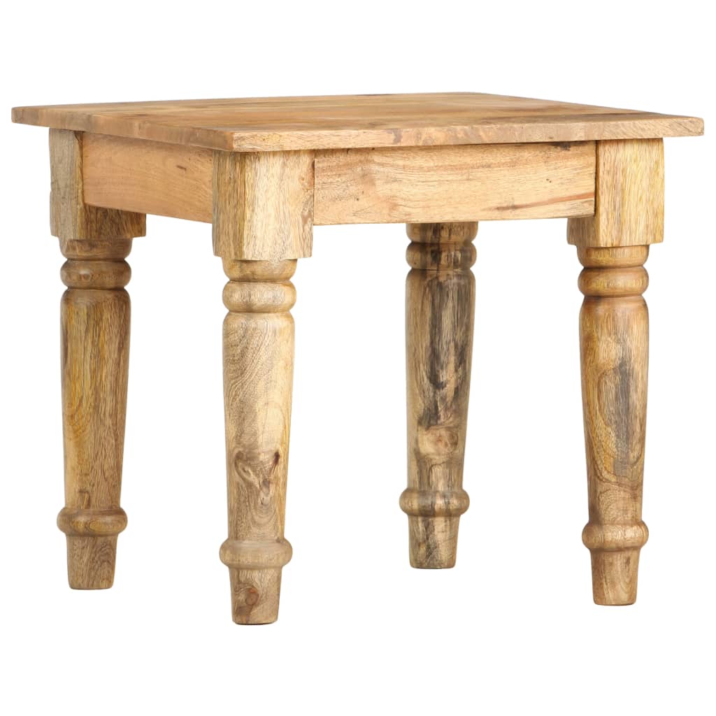 Tavolino di Servizio 43x43x40 cm Legno Massello di Mango - homemem39