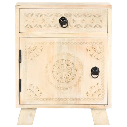 Comodino 40x30x50 cm in Legno Massello di Mango | homemem39