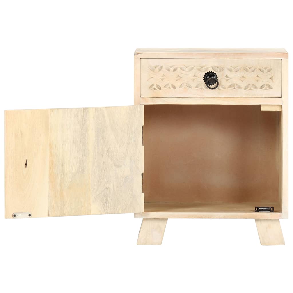 Comodino 40x30x50 cm in Legno Massello di Mango | homemem39