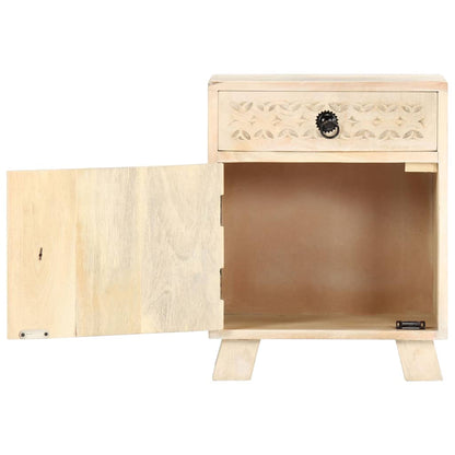 Comodino 40x30x50 cm in Legno Massello di Mango | homemem39