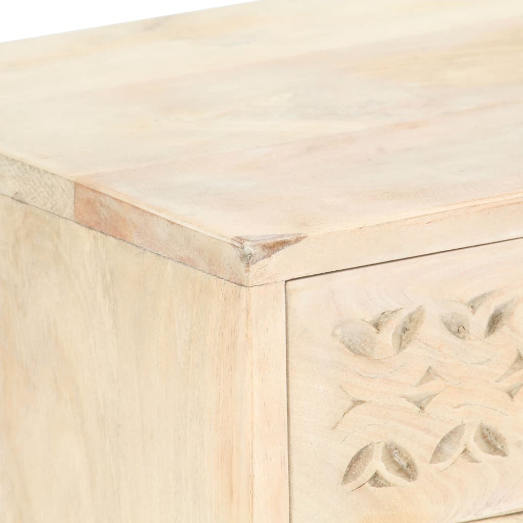 Comodino 40x30x50 cm in Legno Massello di Mango | homemem39