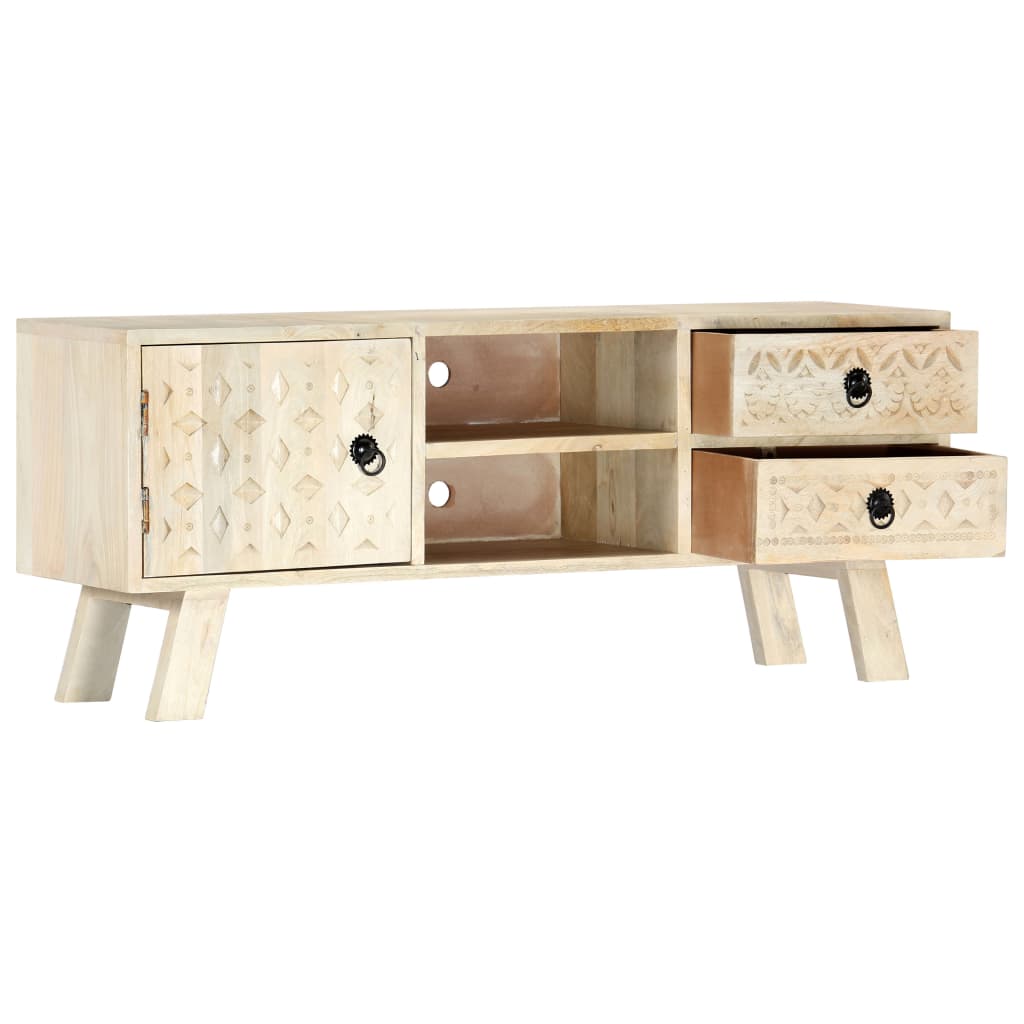 Mobile Porta TV 110x30x44 cm in Legno Massello di Mango | homemem39