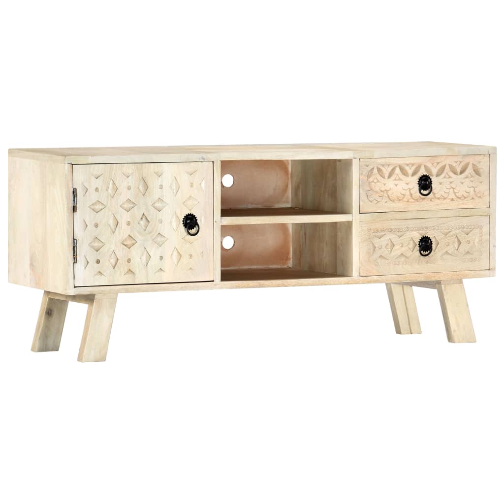 Mobile Porta TV 110x30x44 cm in Legno Massello di Mango | homemem39