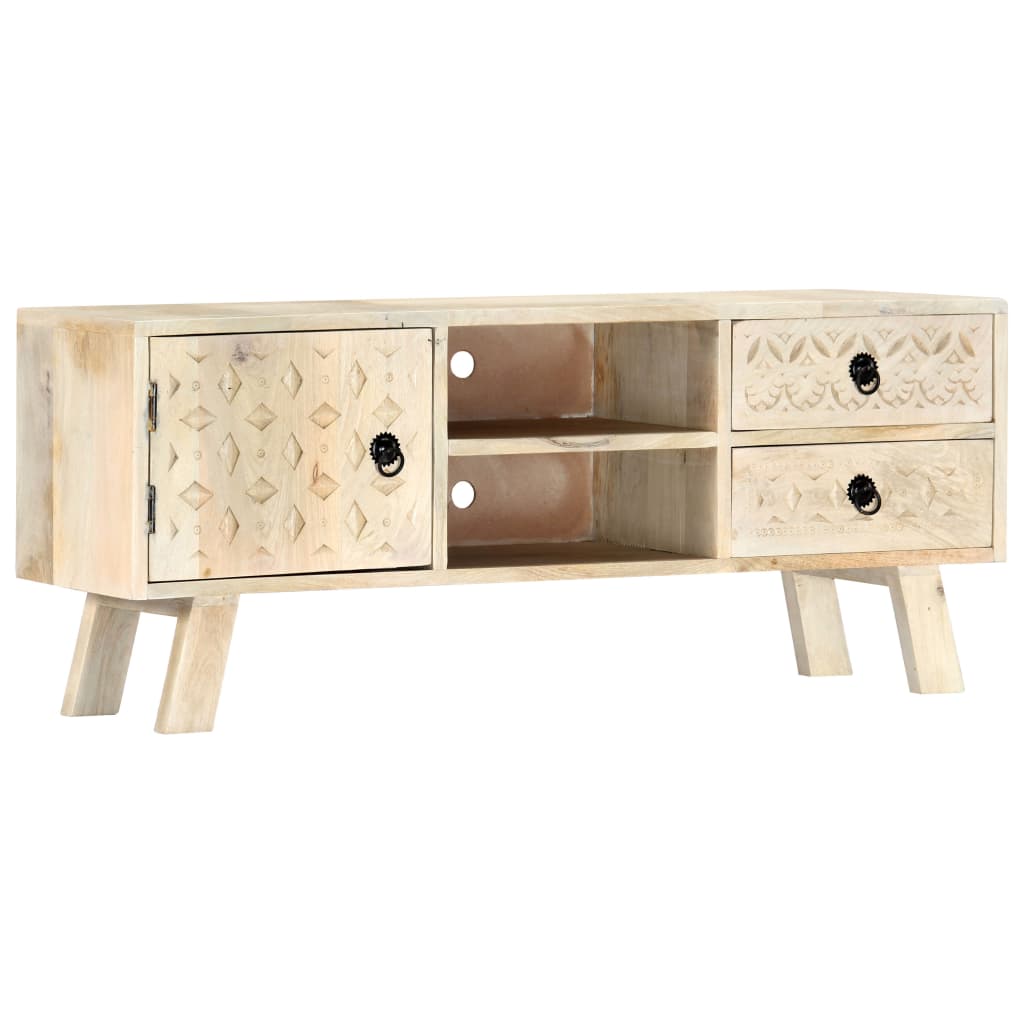 Mobile Porta TV 110x30x44 cm in Legno Massello di Mango | homemem39