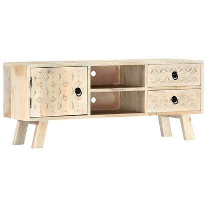 Mobile Porta TV 110x30x44 cm in Legno Massello di Mango | homemem39