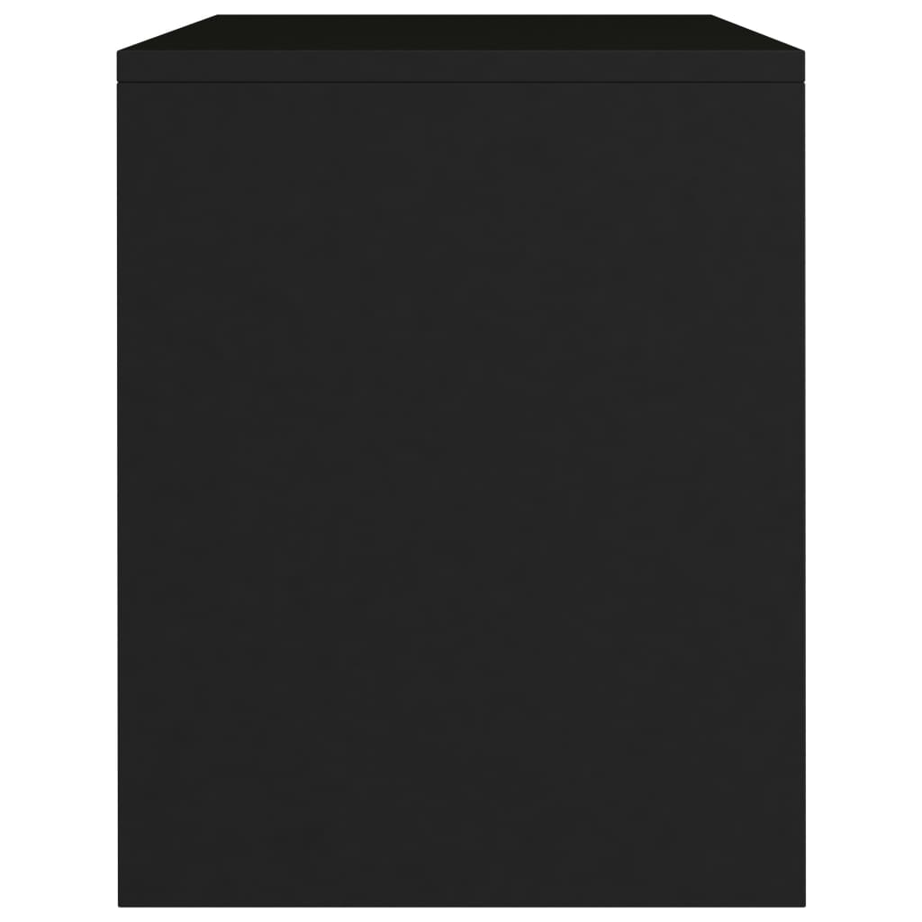 Comodino Nero 40x30x40 cm in Legno Multistrato - homemem39