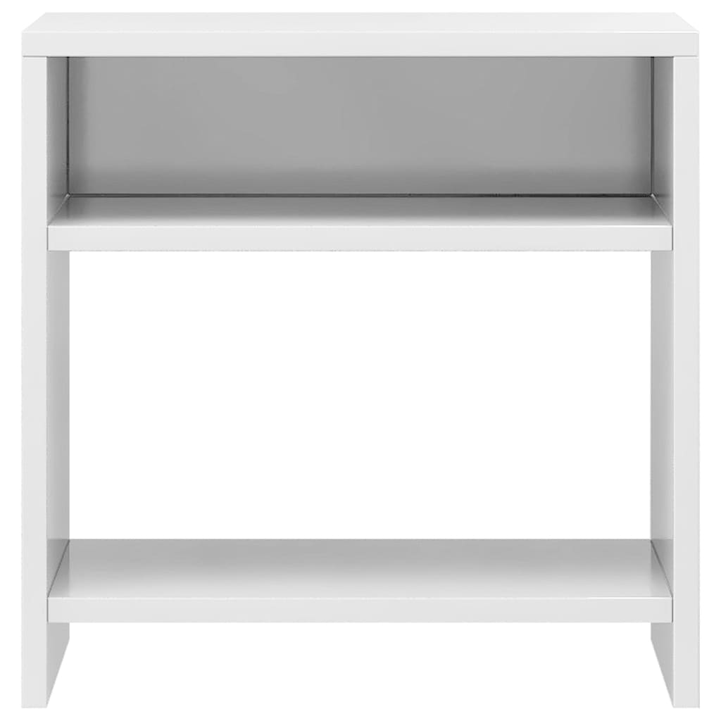 Comodini 2 pz Bianco Lucido 40x30x40 cm in Legno Multistrato - homemem39