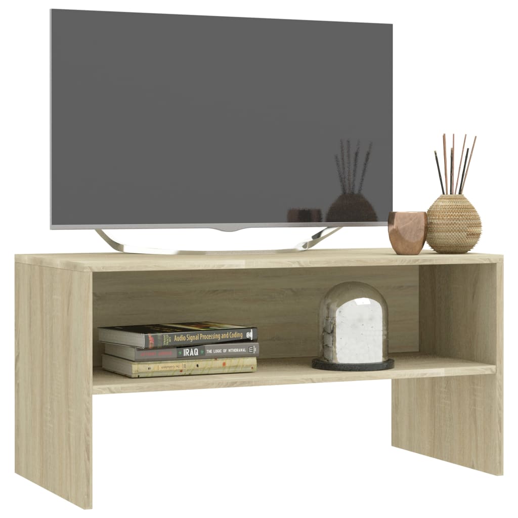 Mobile Porta TV Rovere Sonoma 80x40x40 cm in Legno Multistrato - homemem39