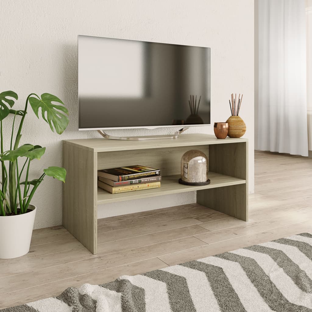 Mobile Porta TV Rovere Sonoma 80x40x40 cm in Legno Multistrato - homemem39