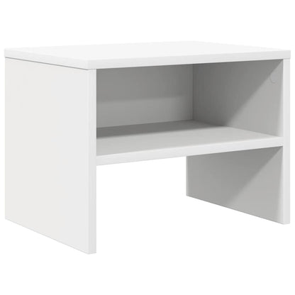 Comodino Bianco 40x30x30 cm Legno Ingegnerizzato