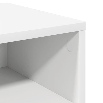 Comodino Bianco 40x30x30 cm Legno Ingegnerizzato