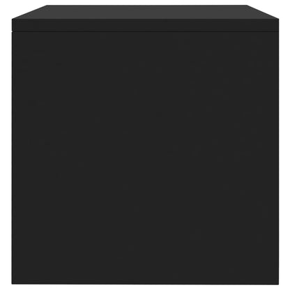 Comodini 2 pz Neri 40x30x30 cm in Legno Multistrato