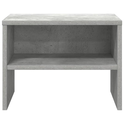 Comodino Grigio Cemento 40x30x30 cm in Legno Multistrato