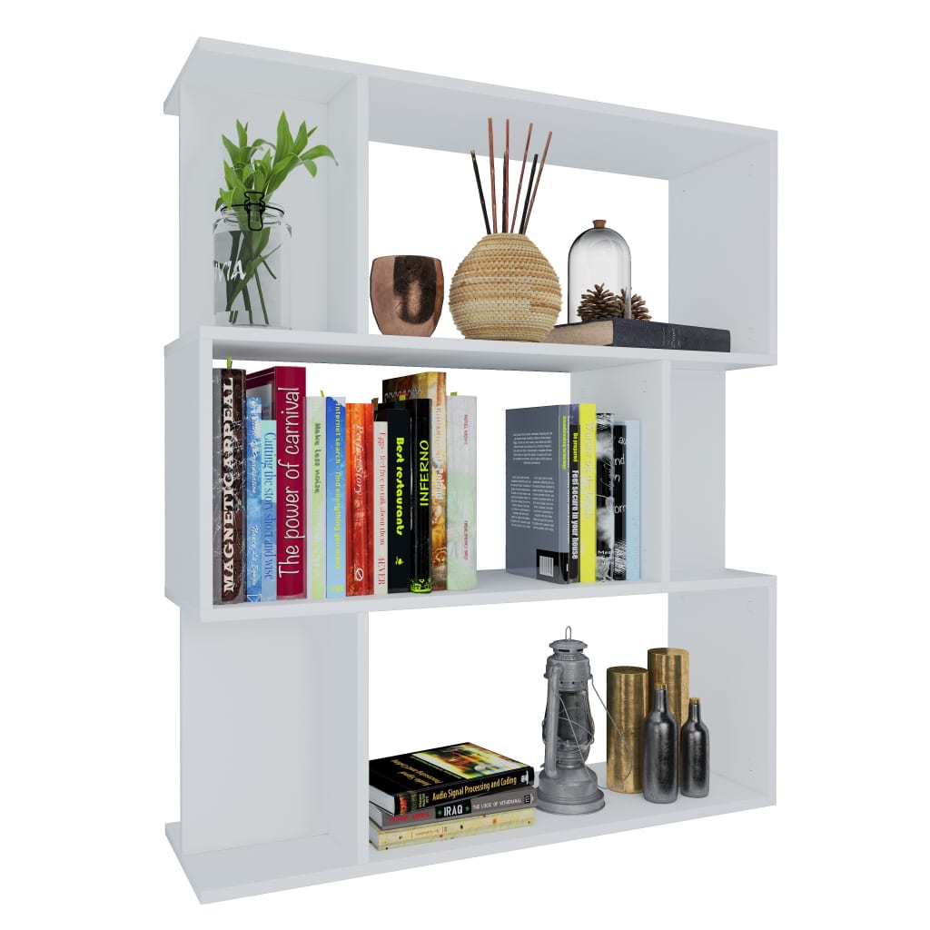 Libreria/Divisorio Bianco 80x24x96 cm in Legno Ingegnerizzato | homemem39