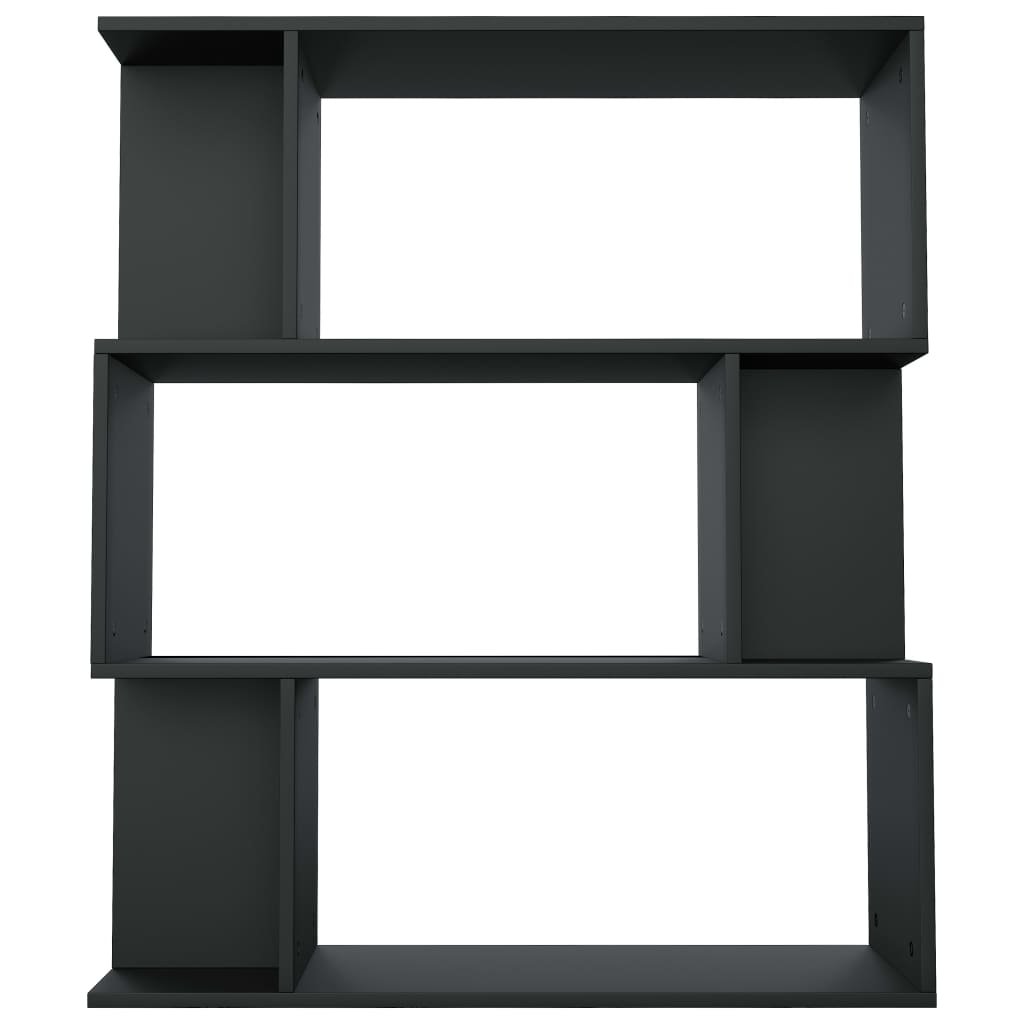 Libreria/Divisorio Nero 80x24x96 cm in Legno Ingegnerizzato | homemem39