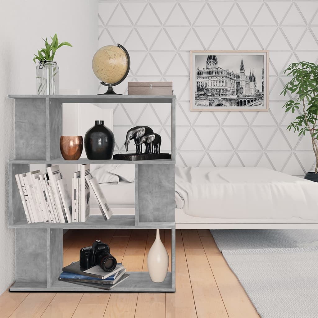 Libreria/Divisorio Grigio Cemento 80x24x96 cm Legno Ingegnerizzato | homemem39