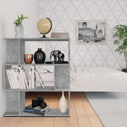 Libreria/Divisorio Grigio Cemento 80x24x96 cm Legno Ingegnerizzato | homemem39