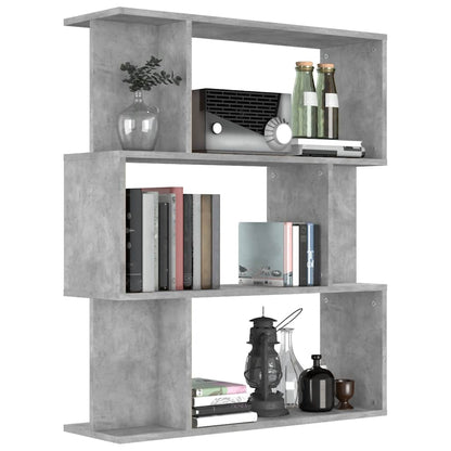 Libreria/Divisorio Grigio Cemento 80x24x96 cm